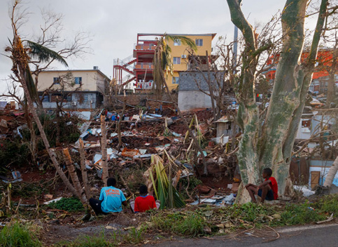 Etat de ruine de Mayotte après le passage du cyclone