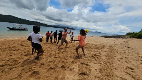 séance de beach volley 