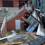 Bâtiment de l'accueil de jour M'Sayidié détruit à Mayotte